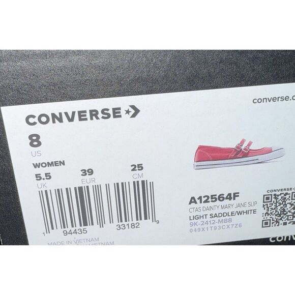Women’s Converse Dainty Mary Jane Slip Strap Shoes Sneaker Saddle Size 8 - Picture 6 of 6